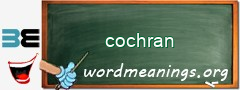 WordMeaning blackboard for cochran